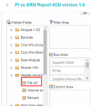 GRN vs PI Report #CN version 1.1 新增“file url"